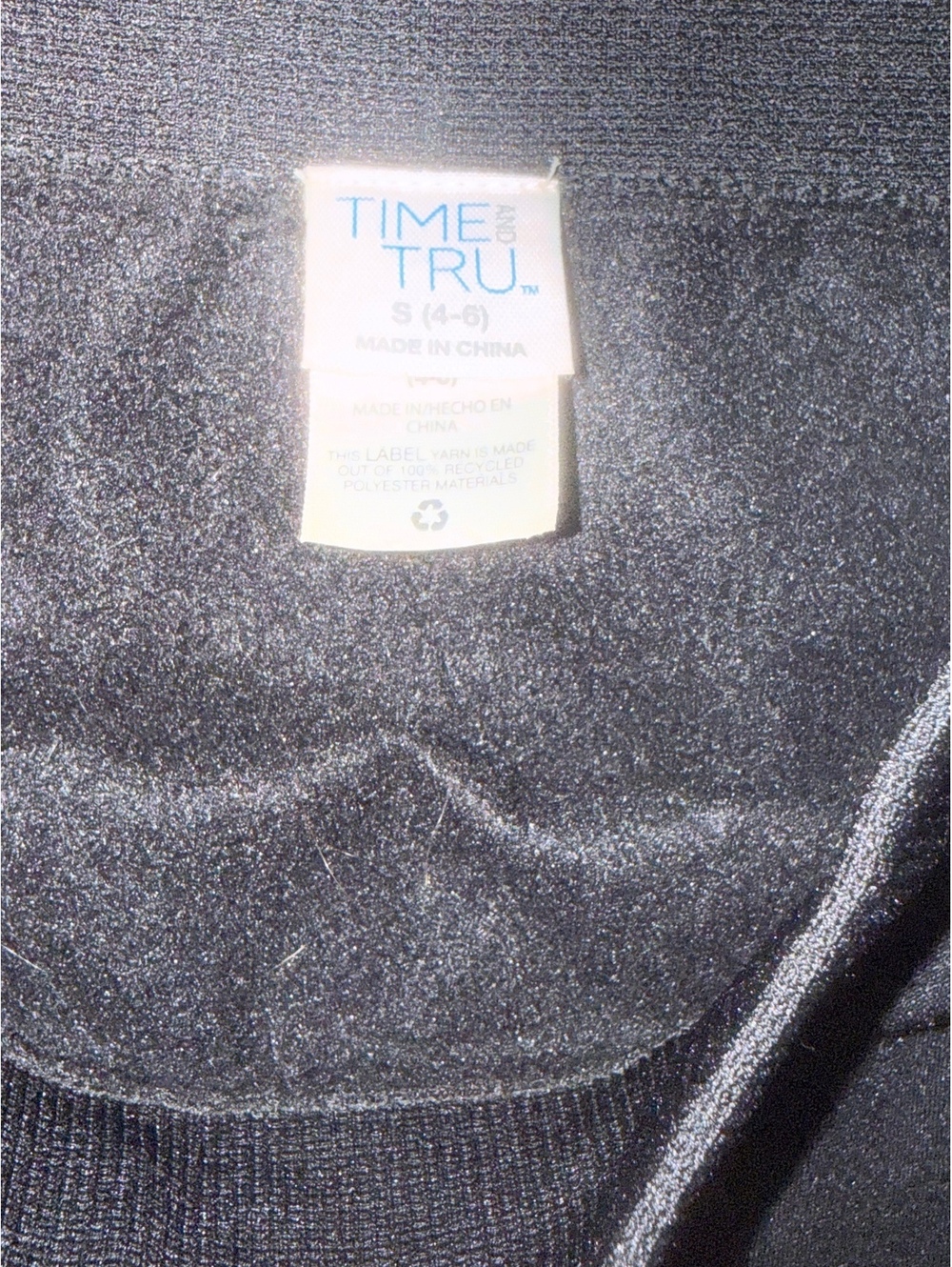 Time and Tru Women's Black Leggings Size Small (4-6) Comfortable and Stretchy - Picture 2 of 2
